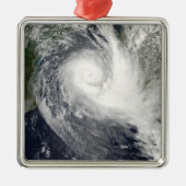 Tropischer Zyklon Silbernes Ornament (Vorne)