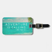 Tropisches Abenteuer am Strand ruft an und ich mus Gepäckanhänger (Vorderseite horizontal)