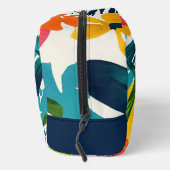 Tropisches Abstraktes Muster Mit Monogramm Waschbeutel (Rechts)