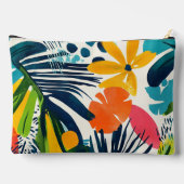 Tropisches Abstraktes Muster Zippered Pouch Zubehörtasche (Rückseite)