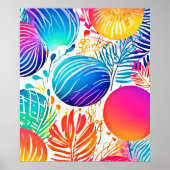 Tropisches Abstraktes Paradies Poster (Vorne)