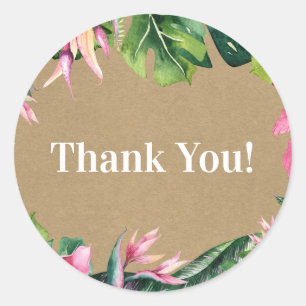 Tropisches Aloha-Blumen-Luau-Kraft-Junggesellinnen Runder Aufkleber