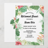 Tropisches Aloha Luau Sommer-Ruhestands-Party Einladung (Vorne/Hinten)