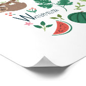 Tropisches Alphabet für Kinder Poster (Ecke)