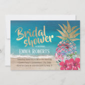 Tropisches Ananas Aloha Beach Brautparty Einladung (Vorderseite)