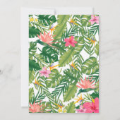 Tropisches Ananas-Aloha-Brautparty Einladung (Rückseite)