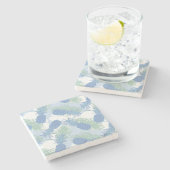 Tropisches Ananas-Ananas-Muster Steinuntersetzer (Seitenansicht)