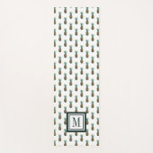 Tropisches Ananas-Aquarell des Monogramm-| Yogamatte (Vorderseite)