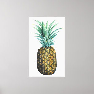Tropisches Ananas-Aquarell Leinwanddruck