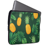 Tropisches Ananas-Blatt-Muster Laptopschutzhülle (Vorne Rechts)