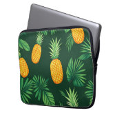Tropisches Ananas-Blatt-Muster Laptopschutzhülle (Vorderseite Links)