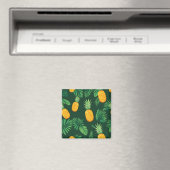 Tropisches Ananas-Blatt-Muster Magnet (In Situ (Geschirrspüler))