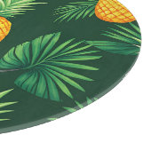 Tropisches Ananas-Blatt-Muster Schneidebrett (Ecke)
