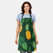 Tropisches Ananas-Blatt-Muster Schürze (Getragen)