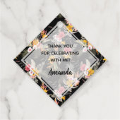 Tropisches Ananas-Brautparty Geschenkanhänger (Rückseite)