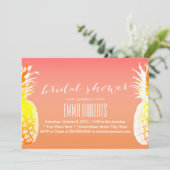 Tropisches Ananas Elegantes Brautparty Einladung (Stehend Vorderseite)