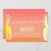 Tropisches Ananas Elegantes Brautparty Einladung (Vorne/Hinten)