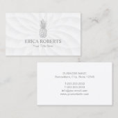 Tropisches Ananas-Ereignis, das nobles Weiß plant Visitenkarte (Vorne/Hinten)