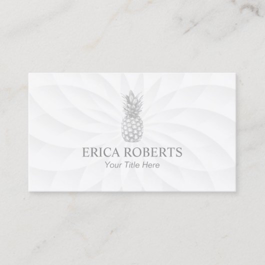 Tropisches Ananas-Ereignis, das nobles Weiß plant Visitenkarte (Vorderseite)