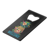 Tropisches Ananas Flaschenöffner Empfang (Rückseite Schrägansicht)