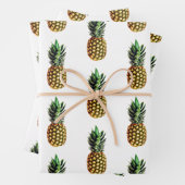 Tropisches Ananas-Foto Weihnachten Geschenkpapier Set (Beispiel)