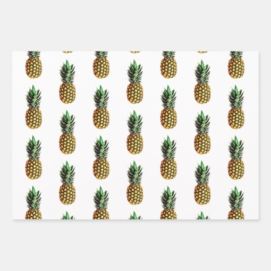 Tropisches Ananas-Foto Weihnachten Geschenkpapier Set (Vorderseite)