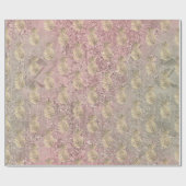 Tropisches Ananas-Früchtegoldgold Elfenbein-Rosa G Geschenkpapier (Flach)