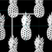 Tropisches Ananas-Fruchtmuster Stoff (Kachel)