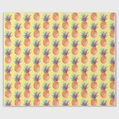 Tropisches Ananas-Gelb Geschenkpapier (Flach)