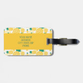 Tropisches Ananas-Gepäckstück Gepäckanhänger (Rückseite horizontal)