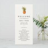 Tropisches Ananas-Grün-Hochzeitsprogramm (Stehend Vorderseite)