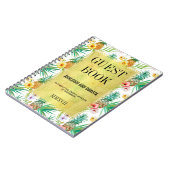 Tropisches Ananas & Hibiskus Hochzeitsbuch Notizblock (Linke Seite)