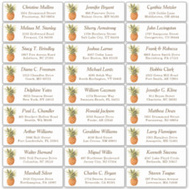 Tropisches Ananas-Hochzeitshauptadressen-Label Aufkleber