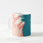 Tropisches Ananas-Monogramm Kaffeetasse (Vorderseite Links)