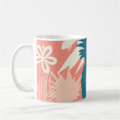 Tropisches Ananas-Monogramm Kaffeetasse (Links)