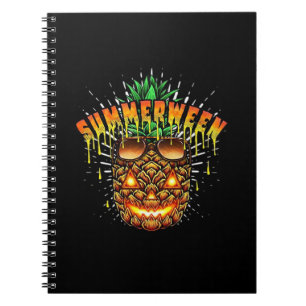 Tropisches Ananas Monster Halloween Classic Notizblock