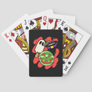 Tropisches Ananas-Monster Halloween-Klassiker Spielkarten