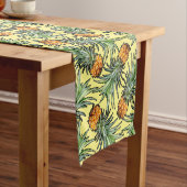 Tropisches Ananas-Muster auf Gelb Kurzer Tischläufer (Beispiel)