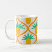 Tropisches Ananas-Muster auf Orangengee Kaffeetasse (Links)