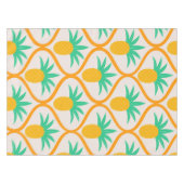 Tropisches Ananas-Muster auf Orangengee Tischdecke (Vorderseite (Horizontal))