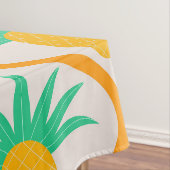 Tropisches Ananas-Muster auf Orangengee Tischdecke (Beispiel)