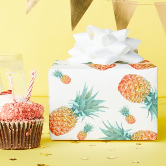 Tropisches Ananas-Muster | Früchte Geschenkpapier (Geburtstagsparty)