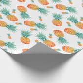 Tropisches Ananas-Muster | Früchte Geschenkpapier (Ecke)