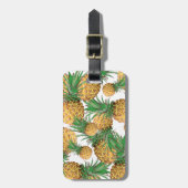 Tropisches Ananas-Muster Gepäckanhänger (Vorderseite vertikal)