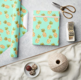 Tropisches Ananas-Muster Geschenkpapier