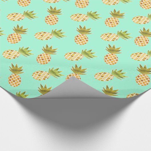 Tropisches Ananas-Muster Geschenkpapier (Ecke)