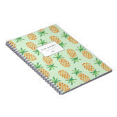 Tropisches Ananas-Muster grün Notizblock (Rechte Seite)