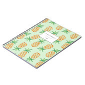Tropisches Ananas-Muster grün Notizblock (Linke Seite)