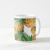 Tropisches Ananas-Muster Kaffeetasse (VorderseiteRechts)