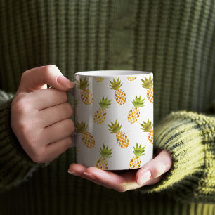 Tropisches Ananas-Muster Kaffeetasse
